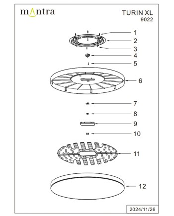 TURIN * ROUND LED CEILING  50W CCT - 60 CM